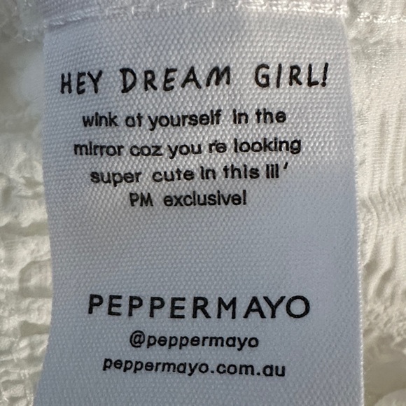 NWT Peppermayo Kristina Exclusive Textured Ruffles White Mini Dress Size 6 - Picture 13 of 14